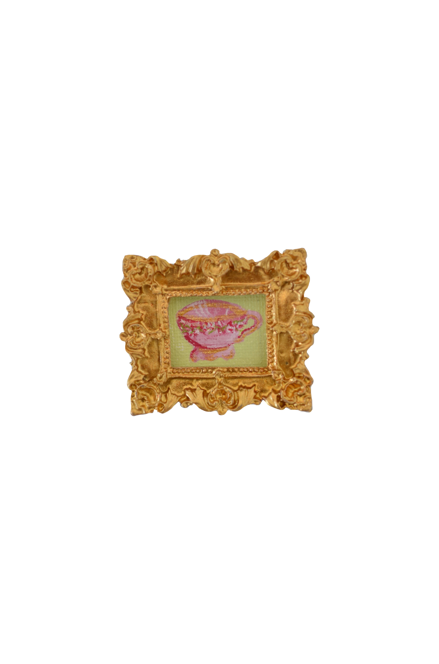 Pink teacup magnet