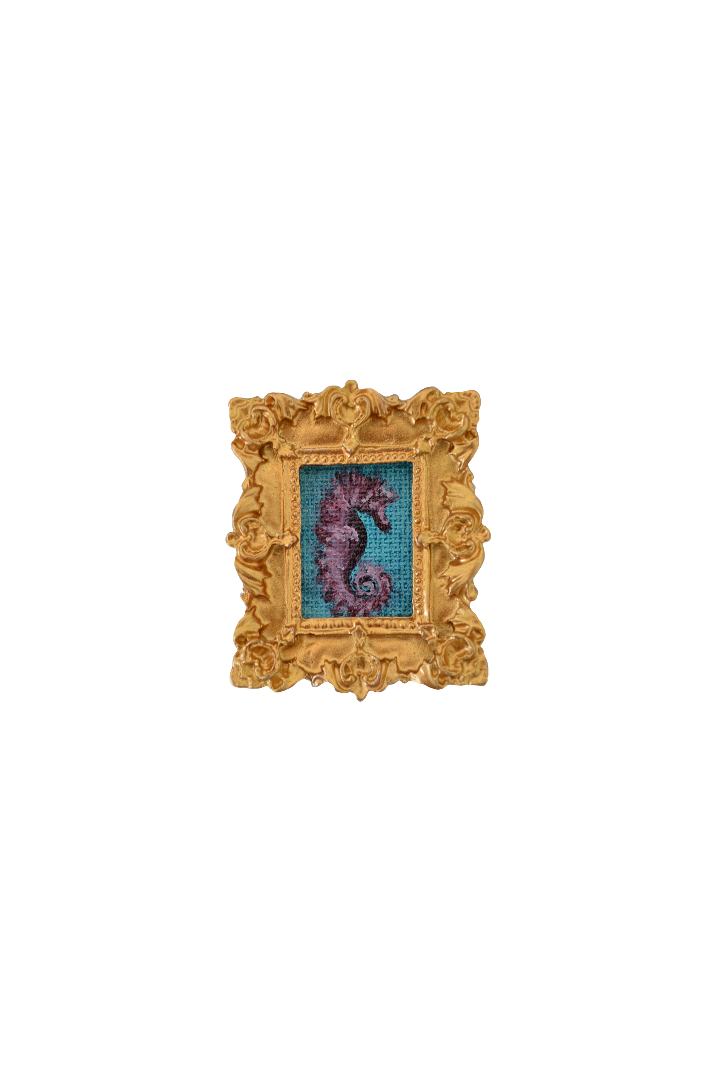 Purple seahorse magnet