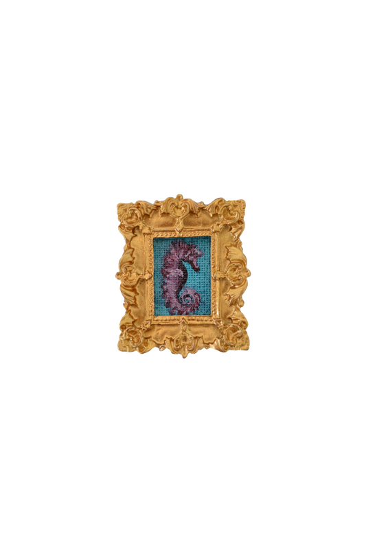 Purple seahorse magnet
