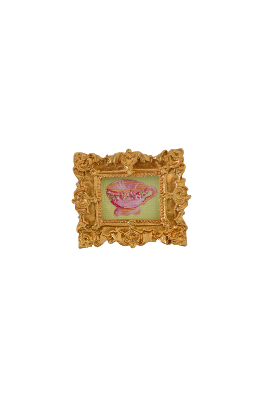 Pink teacup magnet