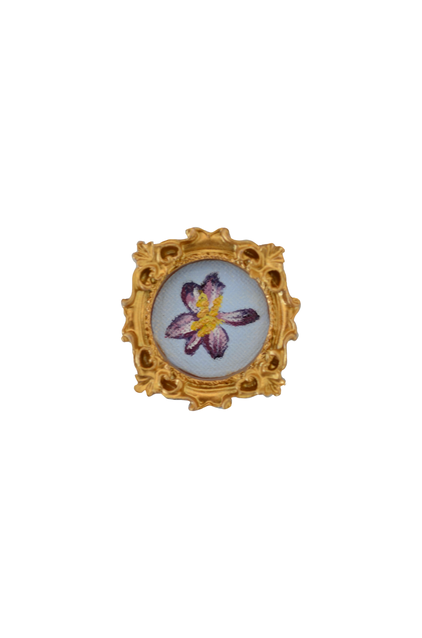 Purple flower magnet